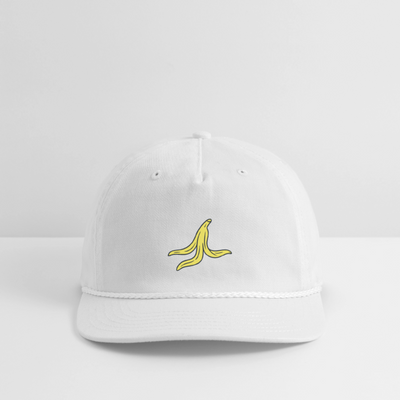 Vintage Washed Rope Cap - white