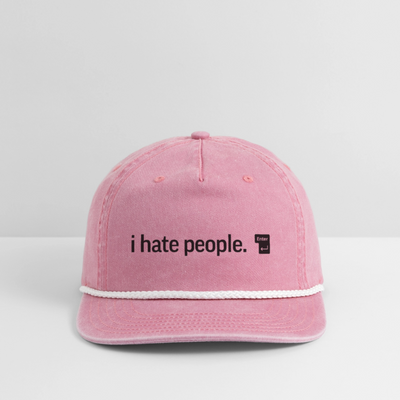 Vintage Washed Rope Cap - washed pink