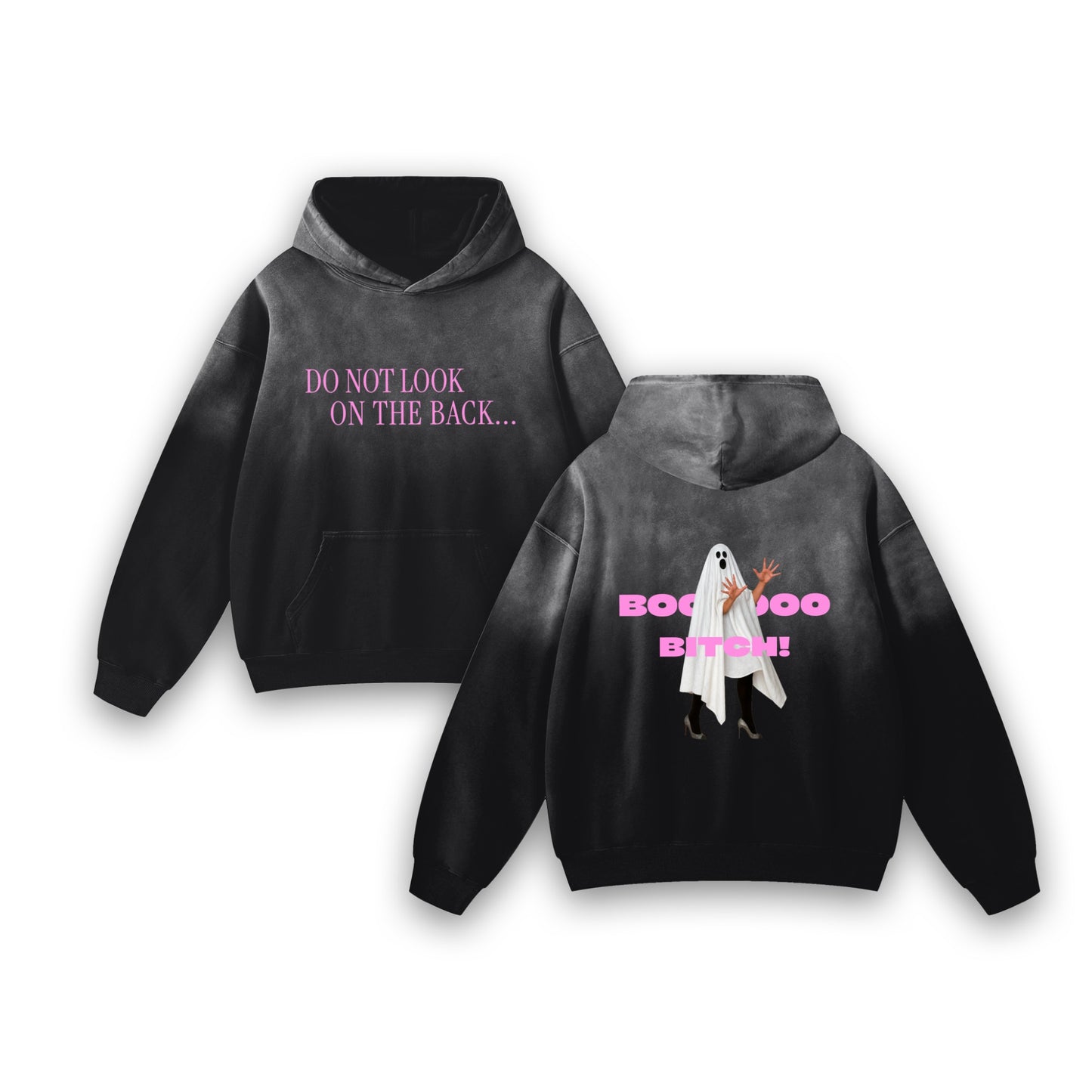 BOO BITCH Heavyweight Sunfade Oversized Hoodie