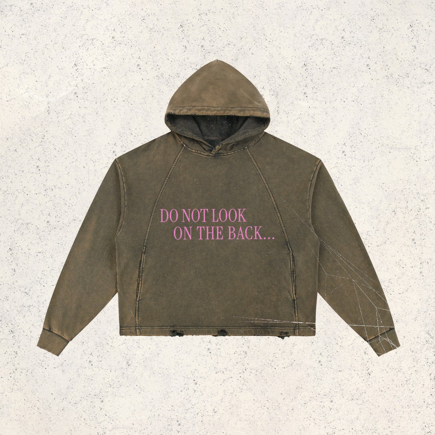 BOO BITCH Vintage Washed Frayed-Hem Hoodie