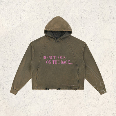 BOO BITCH Vintage Washed Frayed-Hem Hoodie