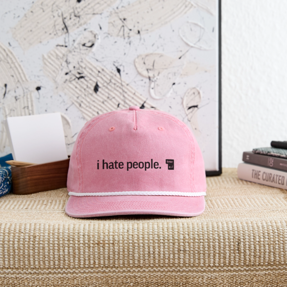 Vintage Washed Rope Cap - washed pink