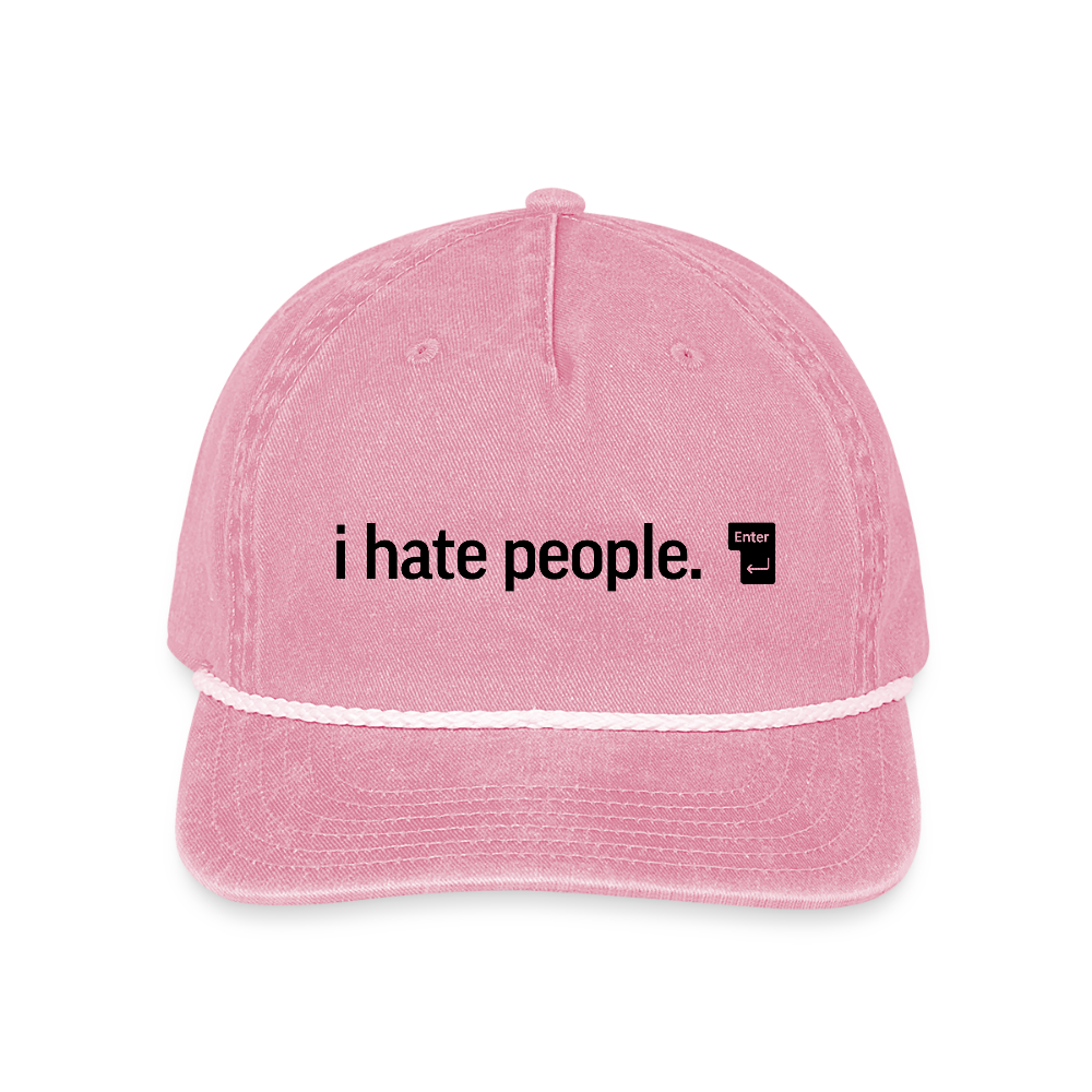 Vintage Washed Rope Cap - washed pink