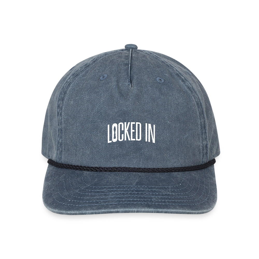 Vintage Washed Rope Cap - washed navy