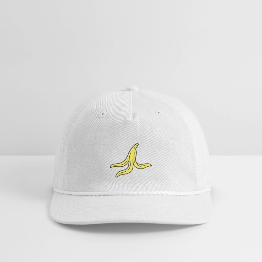 Vintage Washed Rope Cap - white