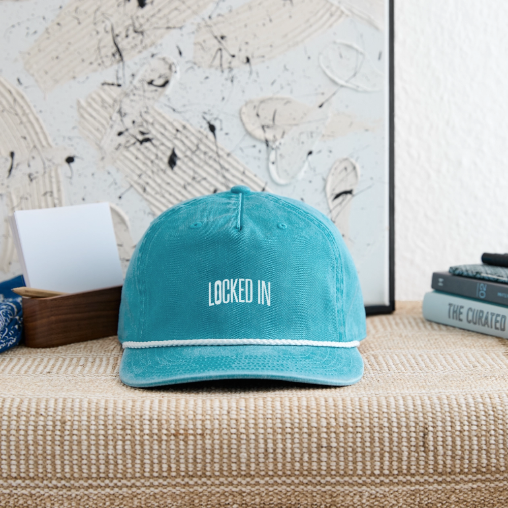 Vintage Washed Rope Cap - faded turquoise