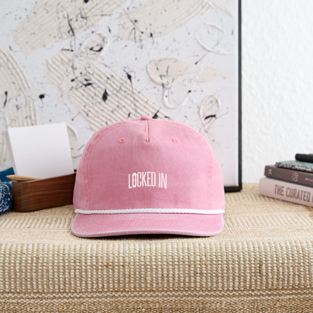 Vintage Washed Rope Cap - washed pink