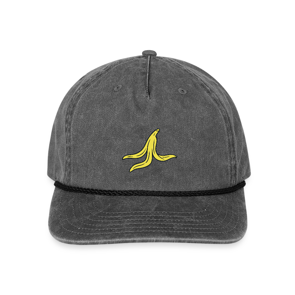 Vintage Washed Rope Cap - washed black