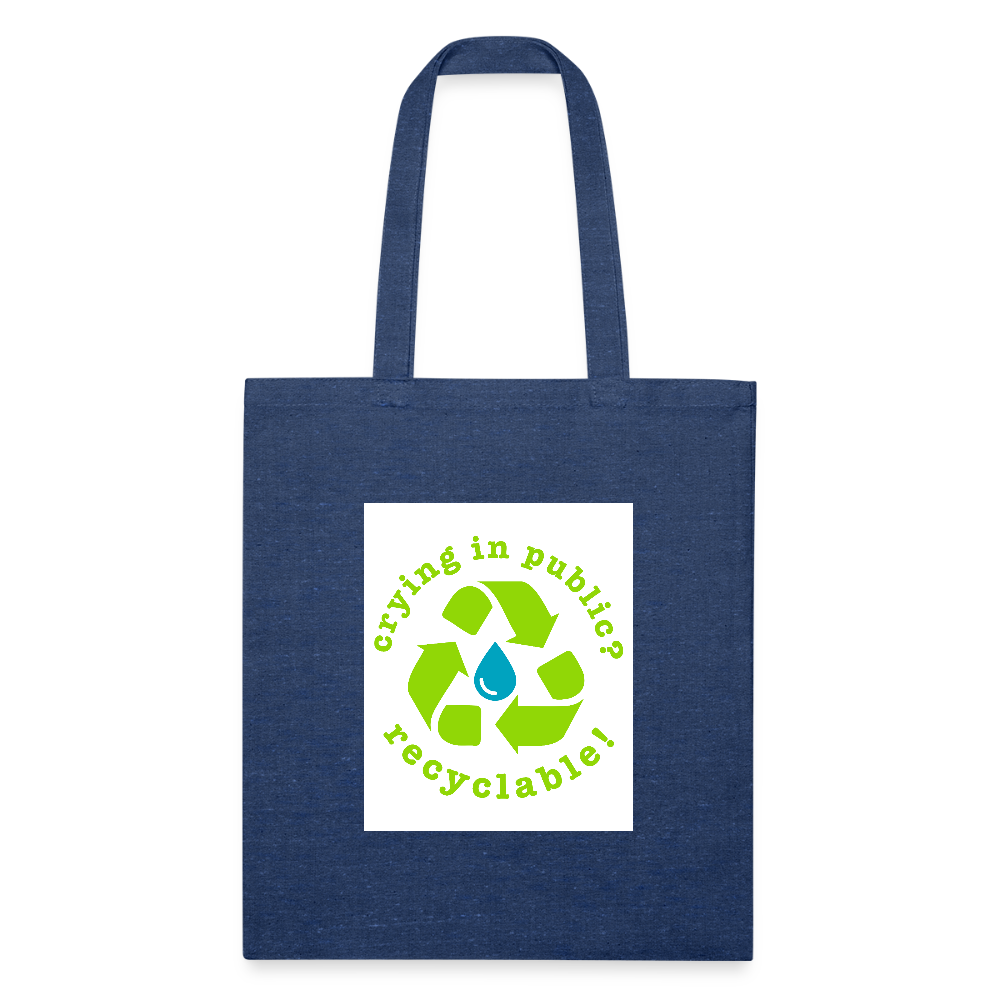 Recycled Tote Bag - heather navy