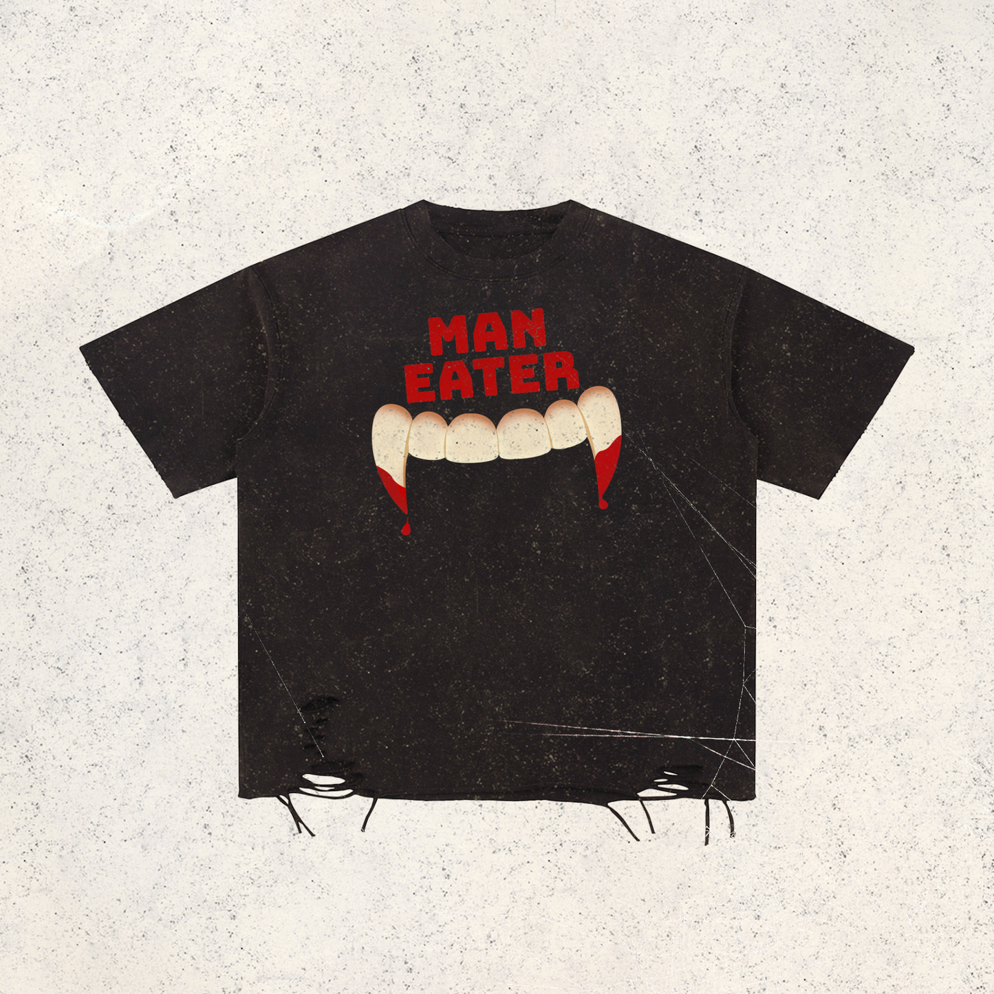MAN EATER Snow Washed Tank Top