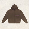 BOO BITCH Hand-Frayed Sunfade Zip Hoodie