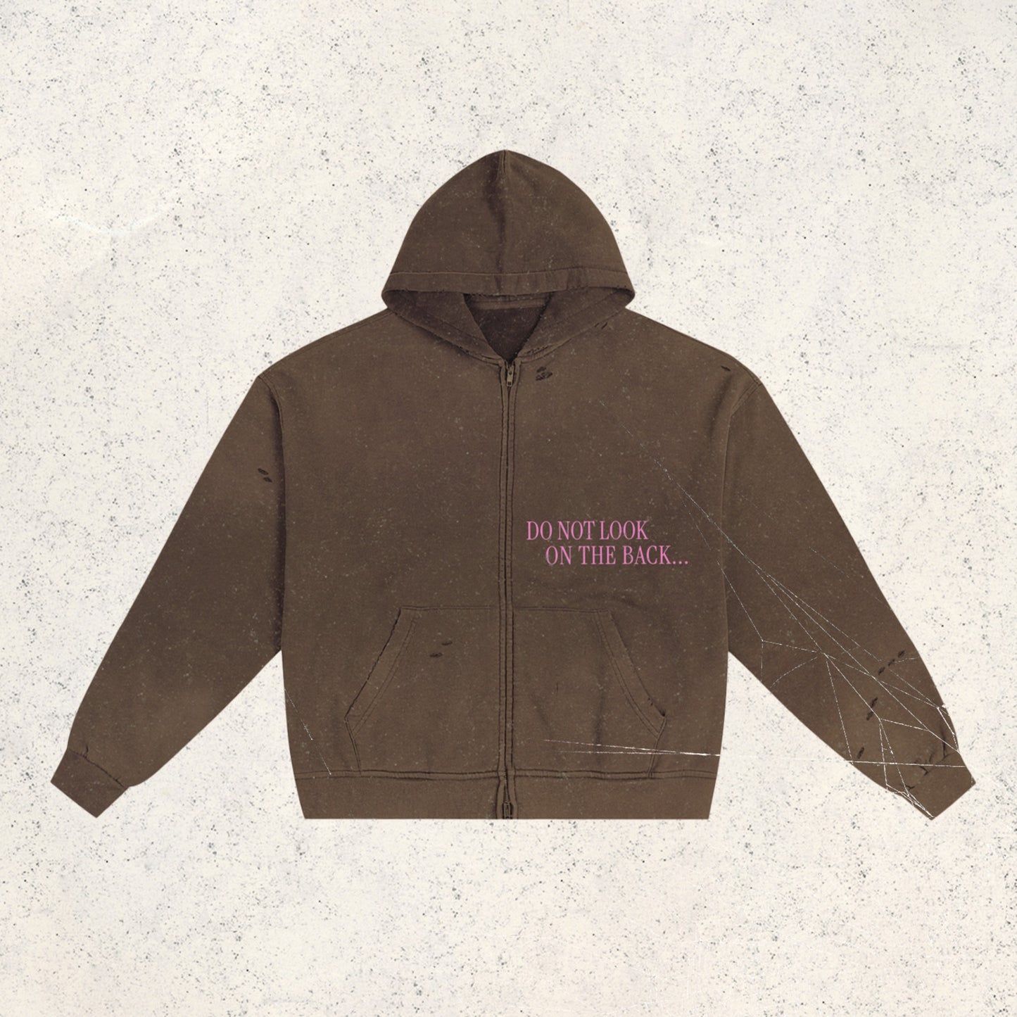 BOO BITCH Hand-Frayed Sunfade Zip Hoodie