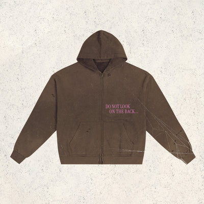 BOO BITCH Hand-Frayed Sunfade Zip Hoodie