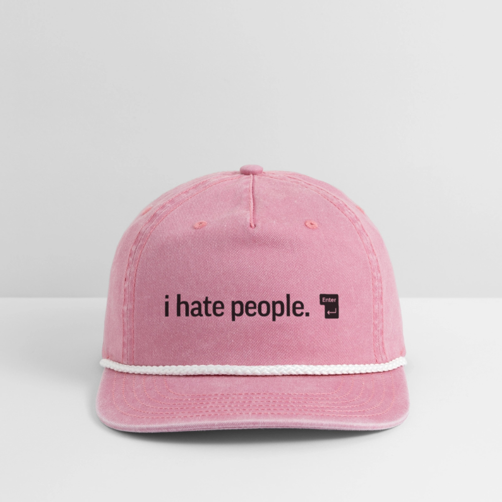 Vintage Washed Rope Cap - washed pink