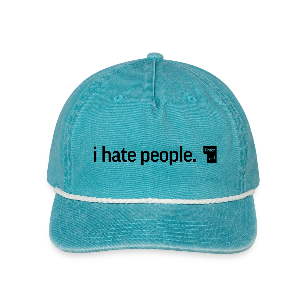 Vintage Washed Rope Cap - faded turquoise