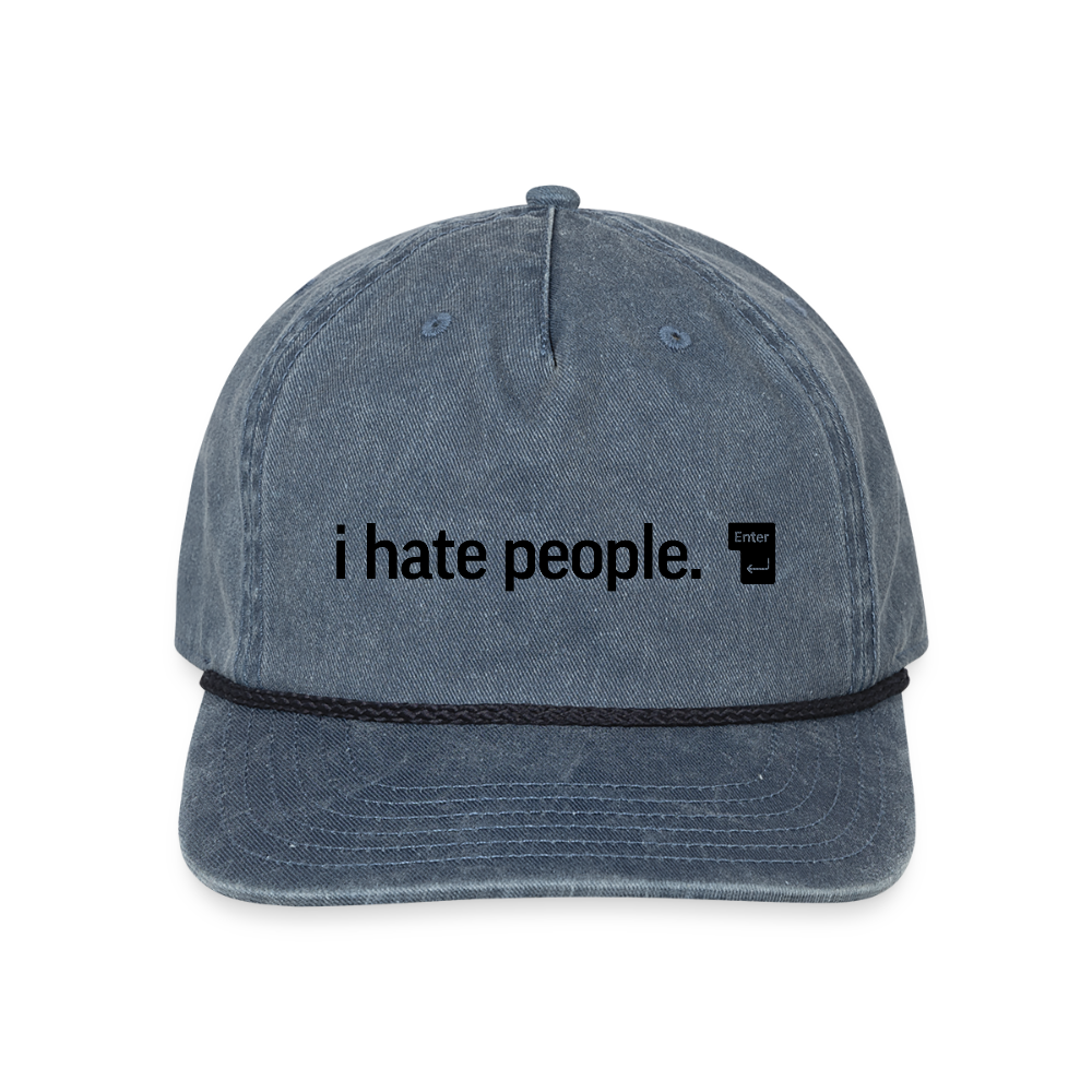 Vintage Washed Rope Cap - washed navy