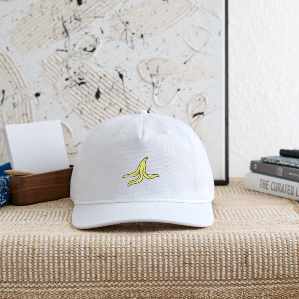 Vintage Washed Rope Cap - white