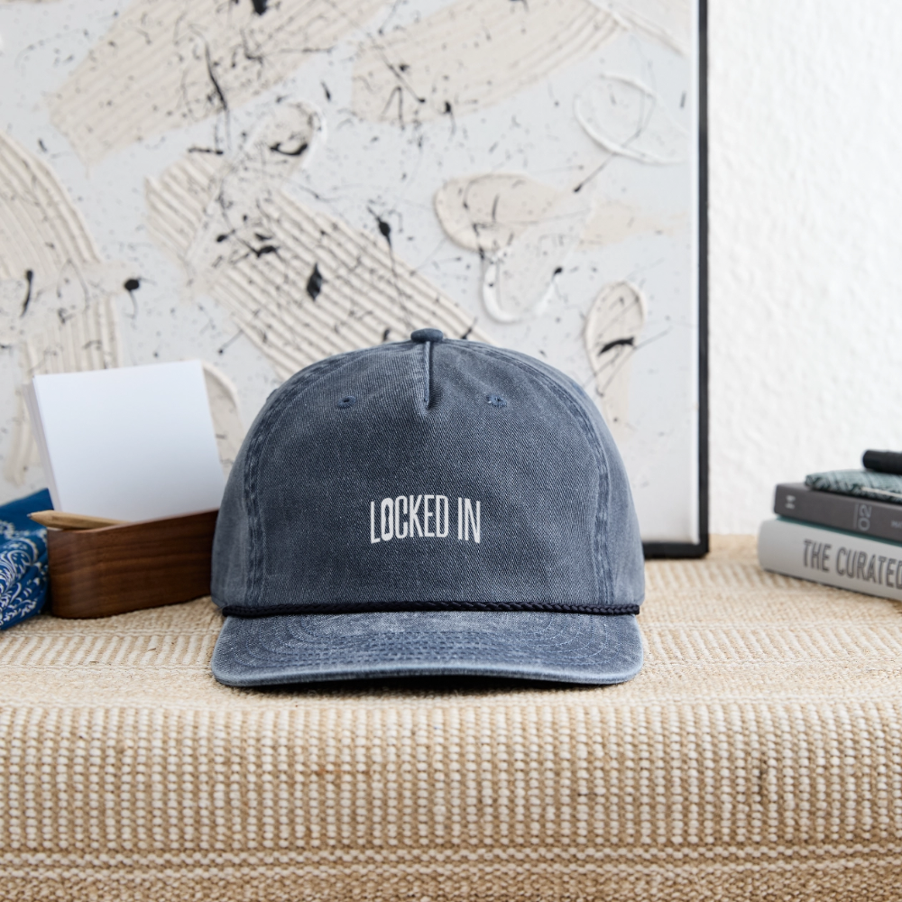 Vintage Washed Rope Cap - washed navy