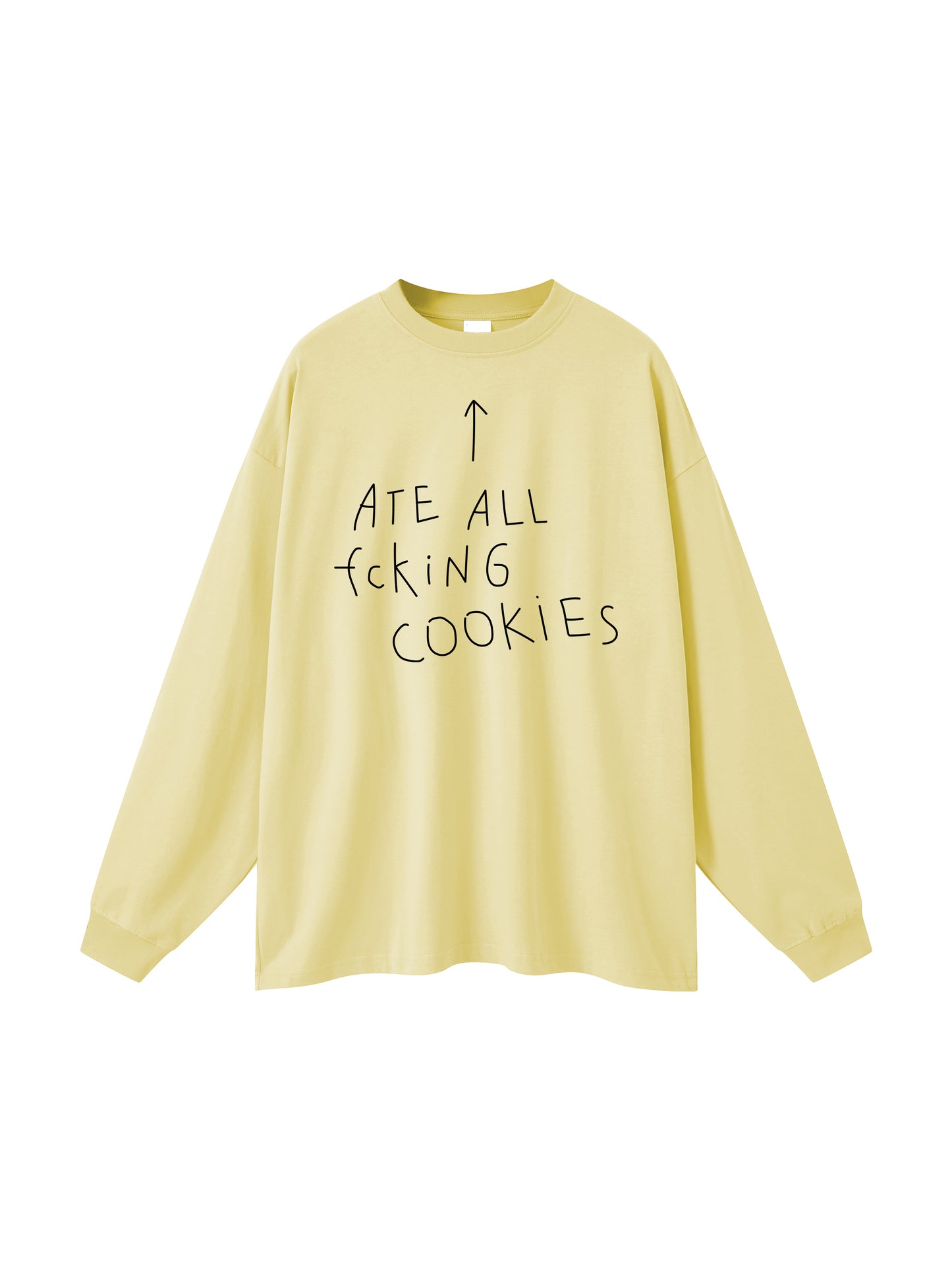 Ate all FCKing cookies Oversized Unisex Long Sleeve T-Shirt