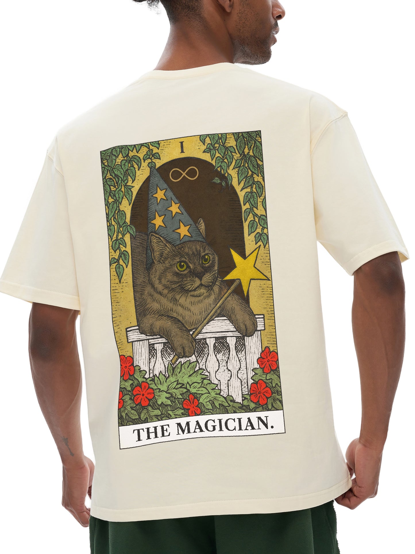 THE MAGICIAN Heavyweight Drop Shoulder Cotton T-Shirt