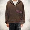 BOO BITCH Hand-Frayed Sunfade Zip Hoodie