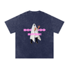 BOO BITCH Snow Washed Oversized Cotton T-Shirt