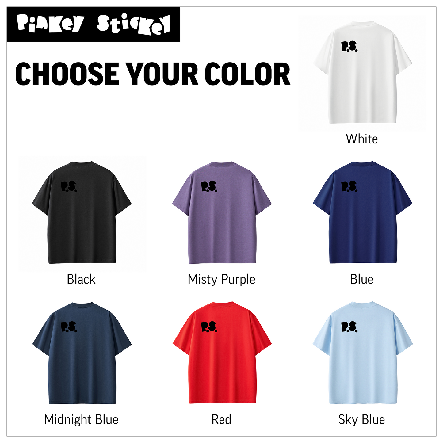 Pinky Stickey Logo Tee Back Print