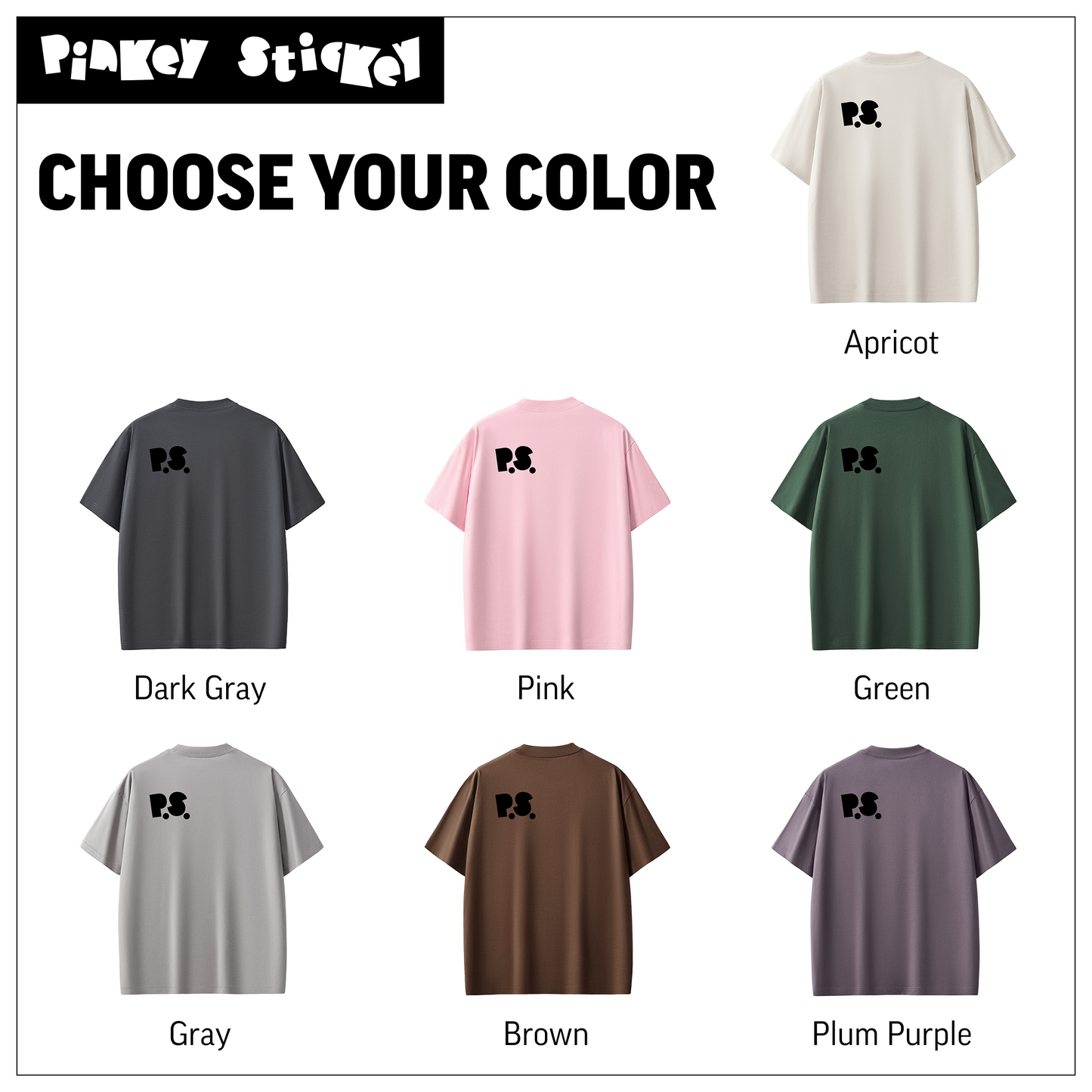 Pinky Stickey Logo Tee Back Print