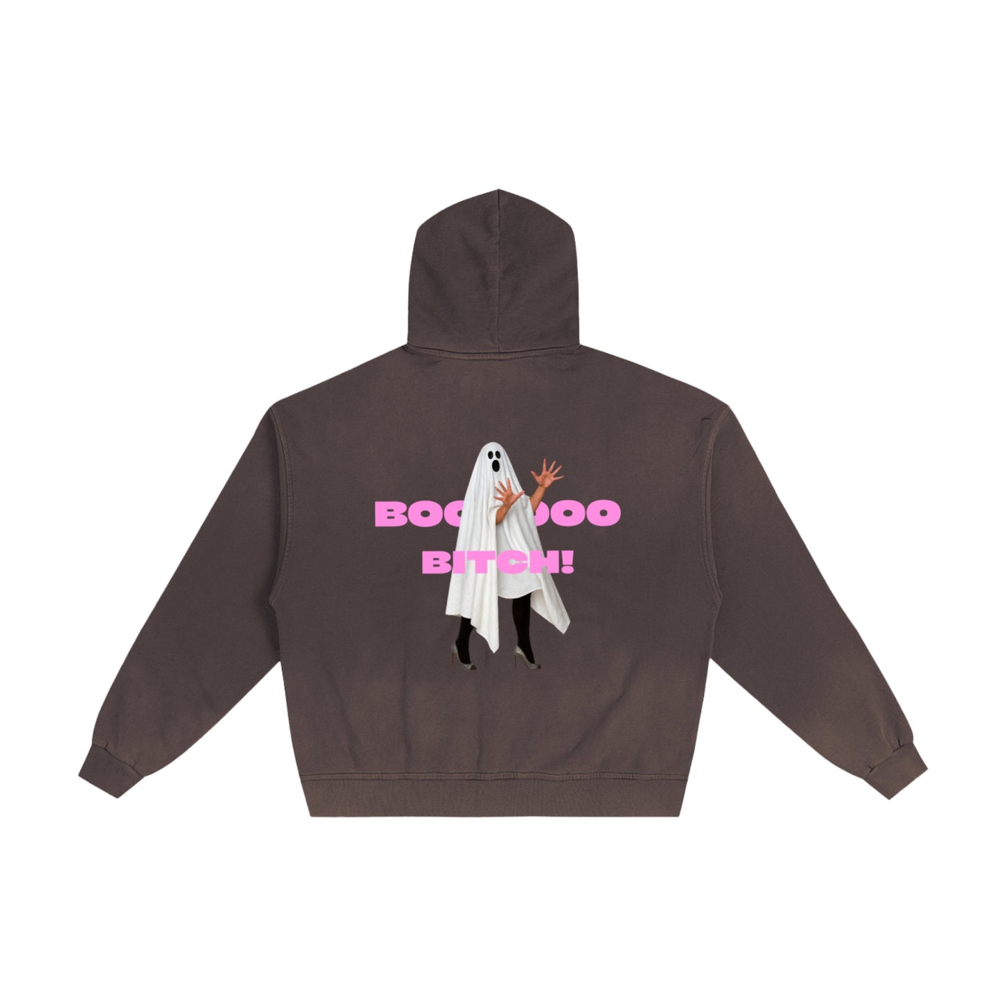 BOO BITCH Hand-Frayed Sunfade Zip Hoodie