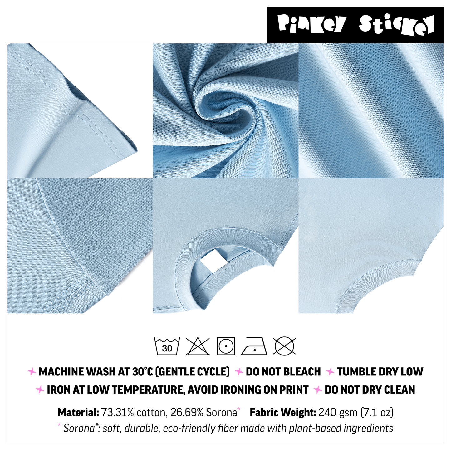 Pinky Stickey Logo Tee Back Print