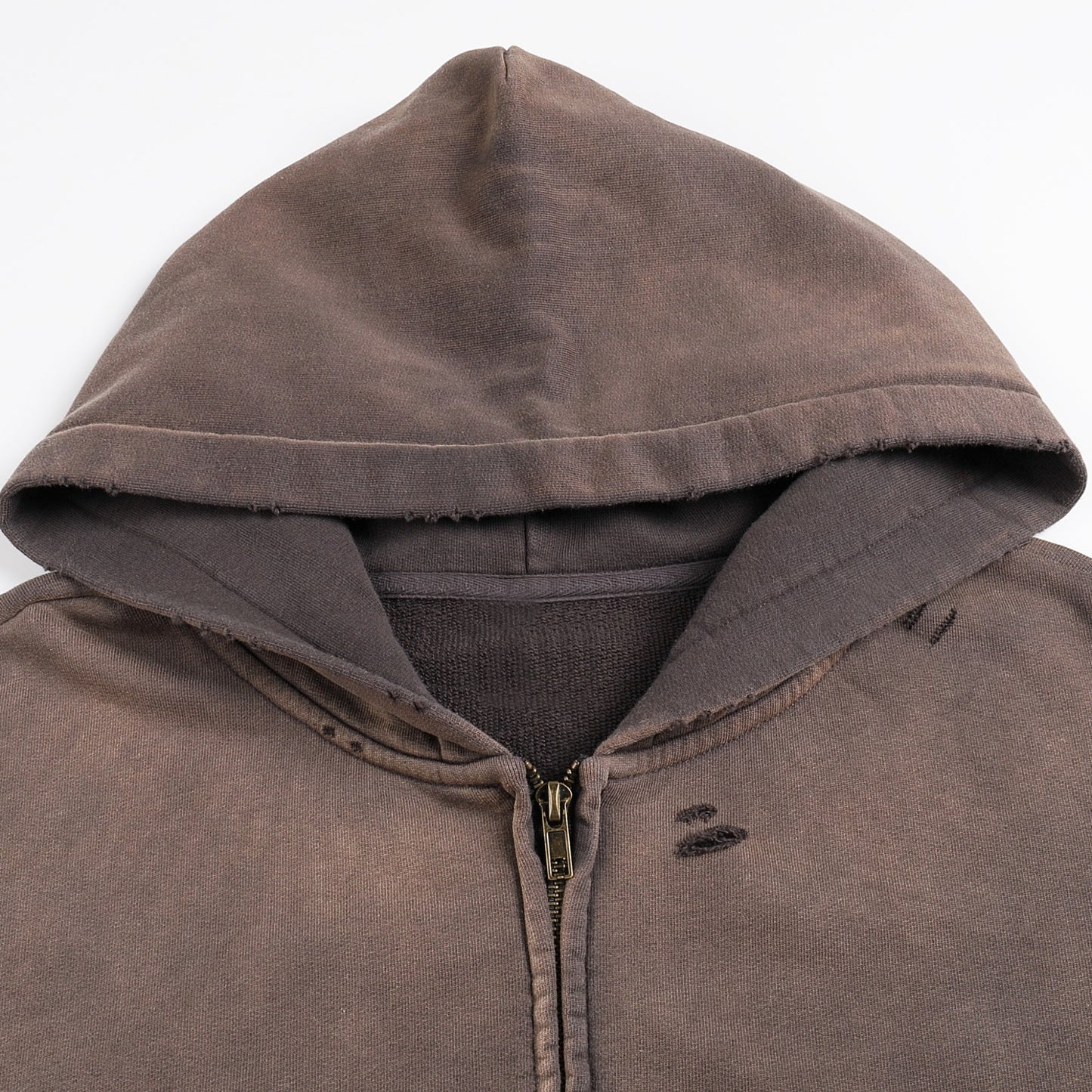 BOO BITCH Hand-Frayed Sunfade Zip Hoodie