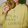 Ate all FCKing cookies Oversized Unisex Long Sleeve T-Shirt