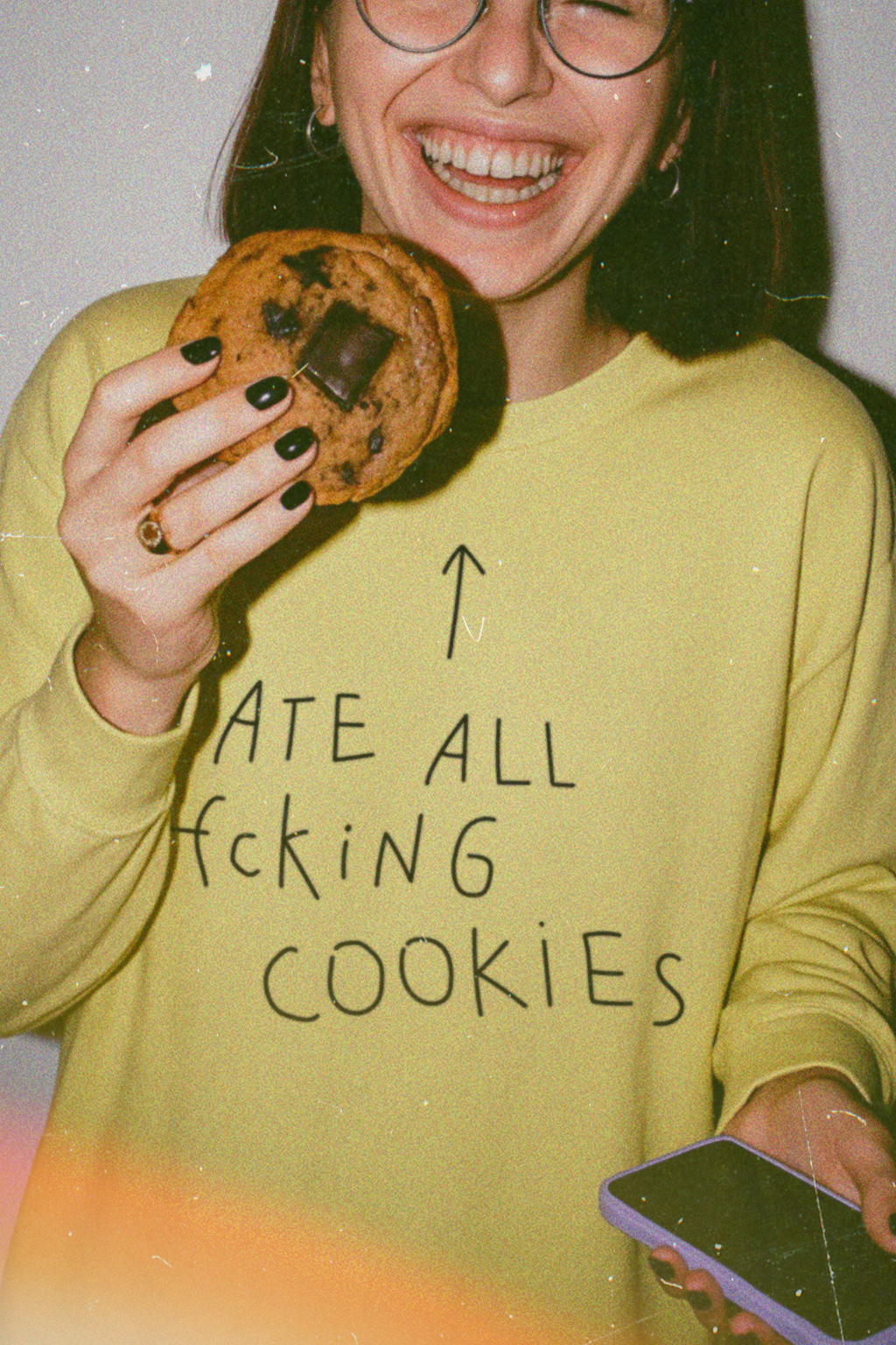 Ate all FCKing cookies Oversized Unisex Long Sleeve T-Shirt