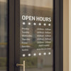 Business Hour Window Decals