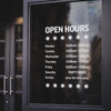 Business Hour Window Decals