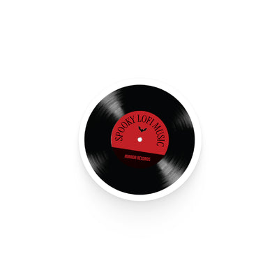 SPOOKY LOFI MUSIC Horror Records Vinyl Record Sticker