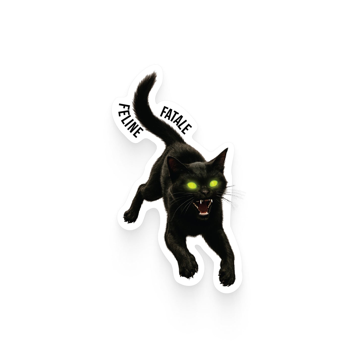 FELINE FATALE Black Cat Sticker