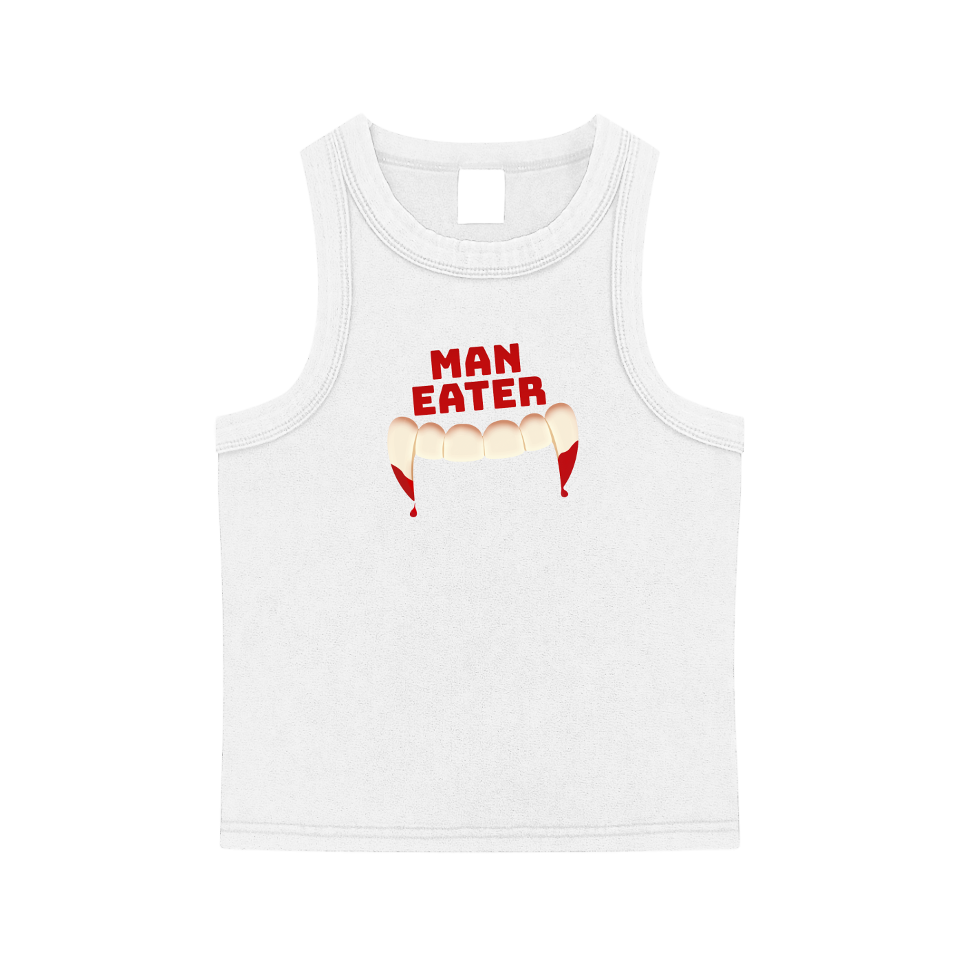 MAN EATER Snow Washed Tank Top