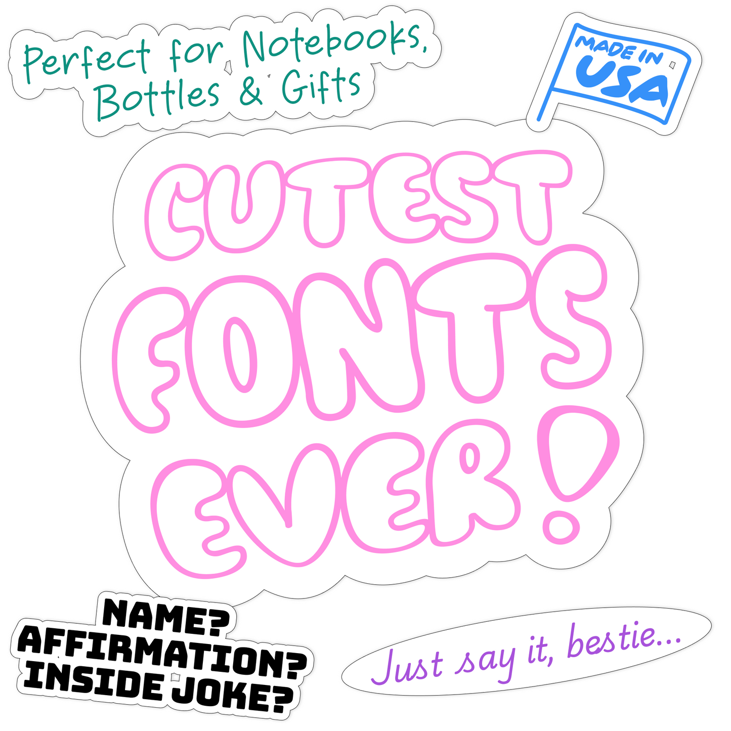 Custom Text Stickers