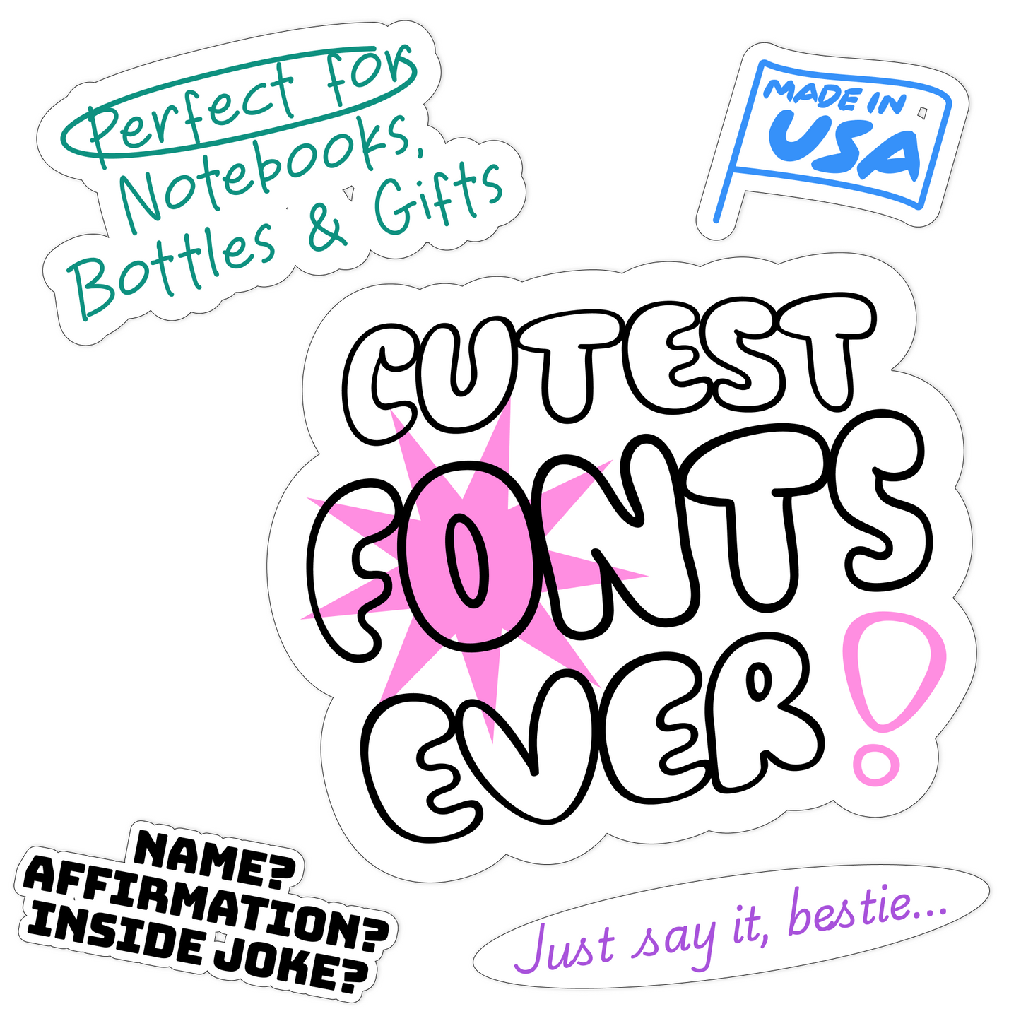 Custom Text Stickers